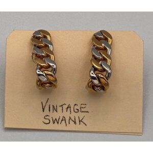 Vintage Swank Cuff Links & Silver + Gold Tone  Braided Sophisticated